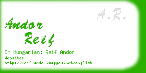 andor reif business card